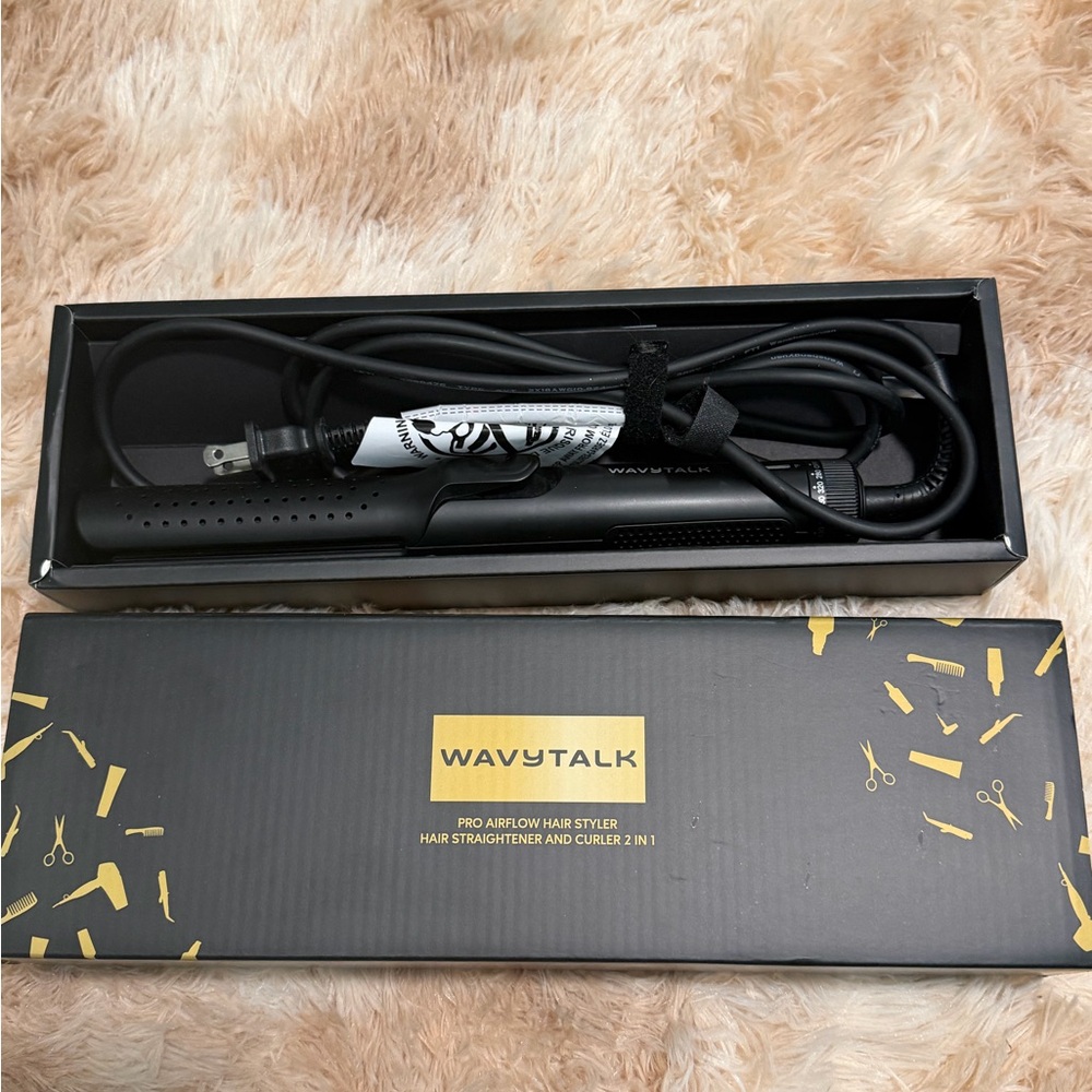 WAVYTALK Black 2-in-1 Hair Straightener and Curler